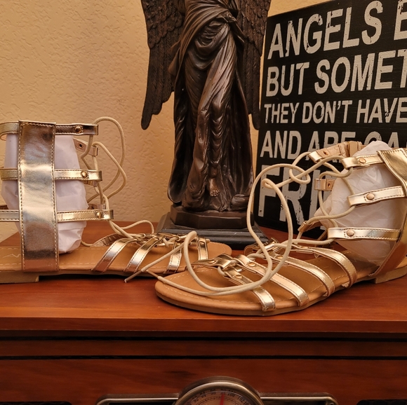 Anna Roman Lace Up Sandals - Picture 2 of 7